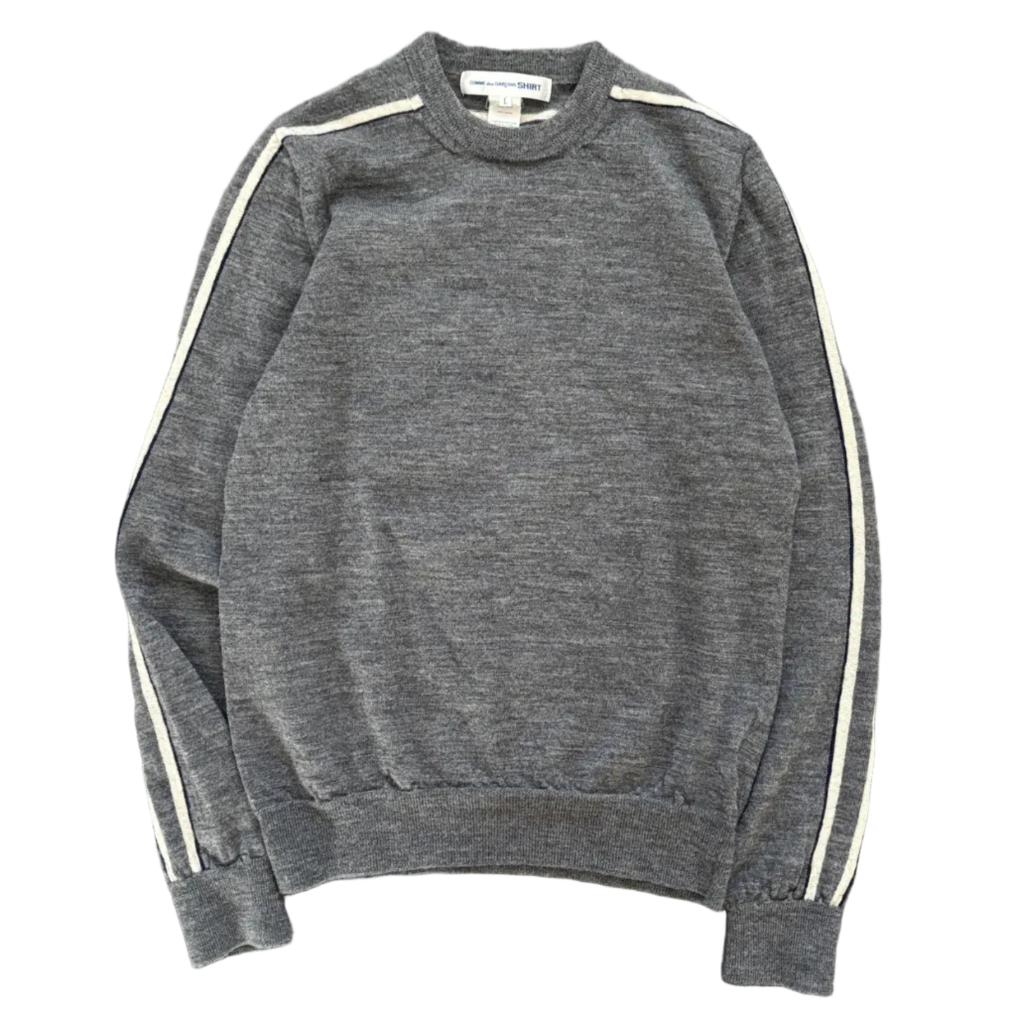 COMME DES GARCONS STRIPED SWEATER GREY [M]