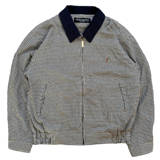 Yves Saint Laurent チェック柄ジャケット 白黒 YVES SAINT LAURENT – TOMVINTAGE