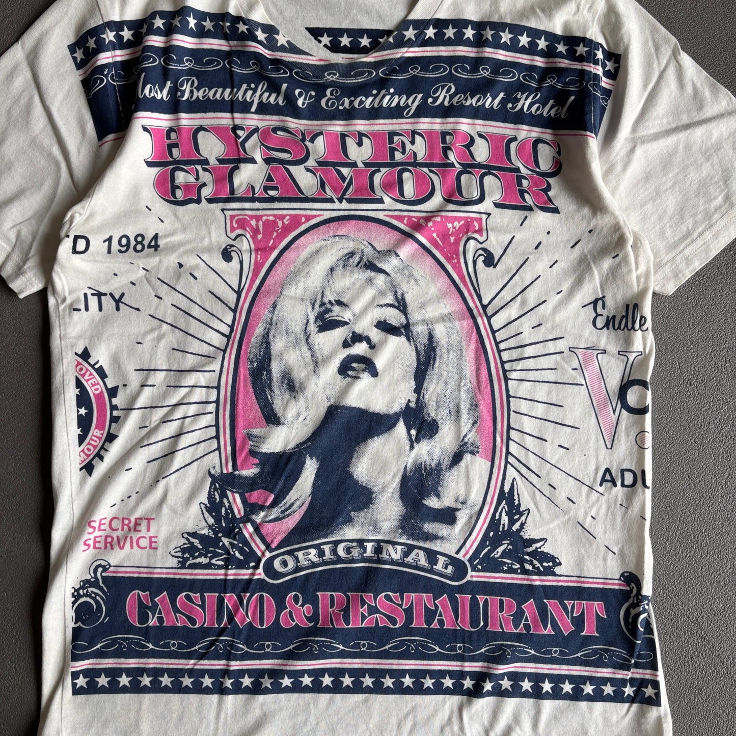 HYSTERIC GLAMOUR CASINO TEE WHITE [M]