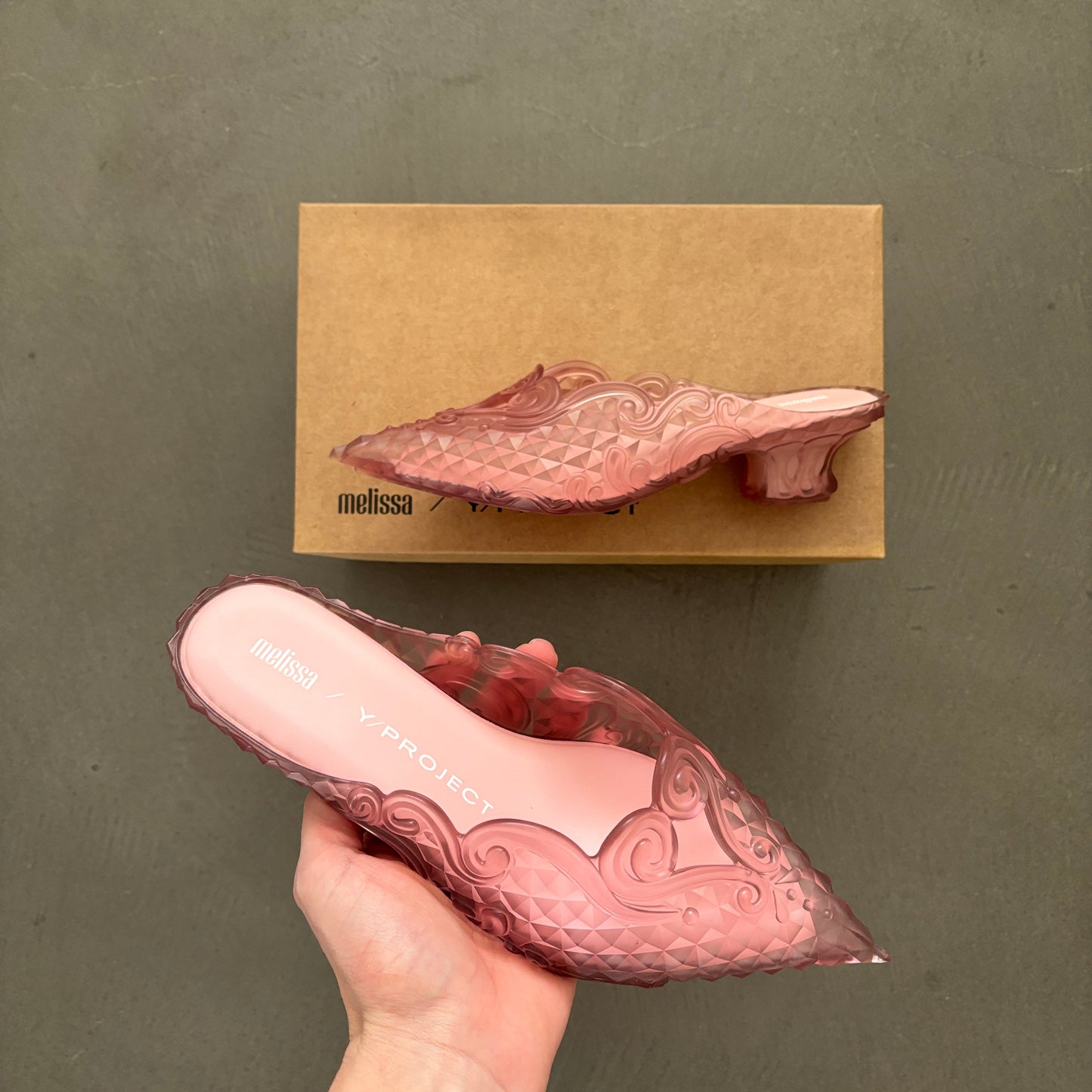 Y/PROJECT X MELISSA COURT SHOE MULES PINK [NEW]