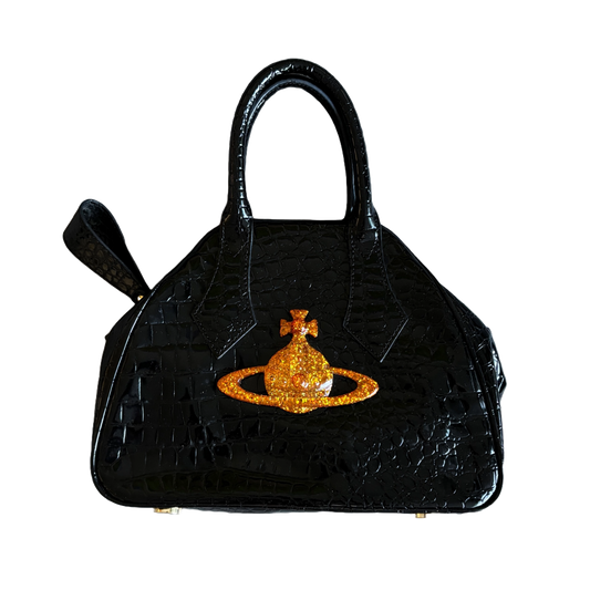 VIVIENNE WESTWOOD ORB HANDBAG BLACK