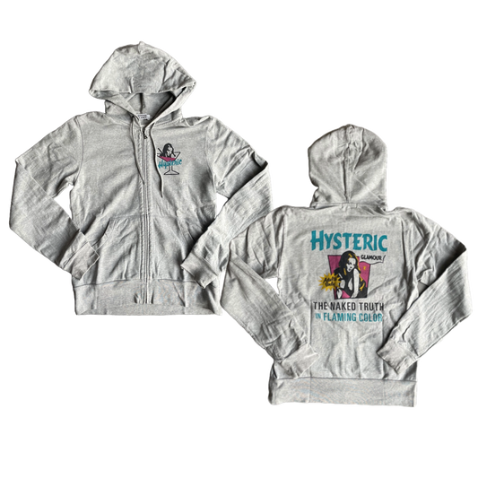 Hysteric Glamour Hoodie zip-up grey - Tomvintage