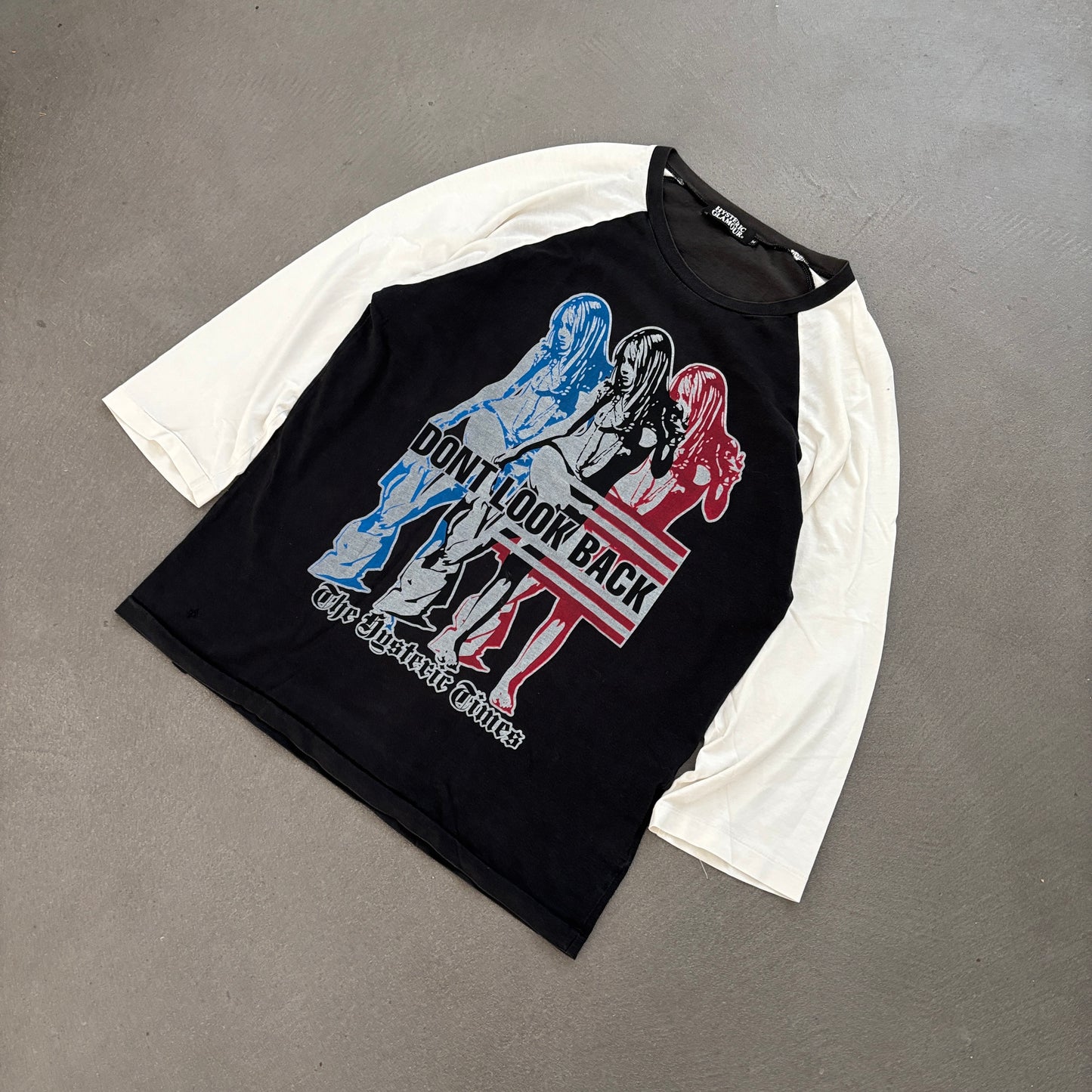 HYSTERIC GLAMOUR DONT LOOK BACK RAGLAN 3/4TH SLEEVE [M]