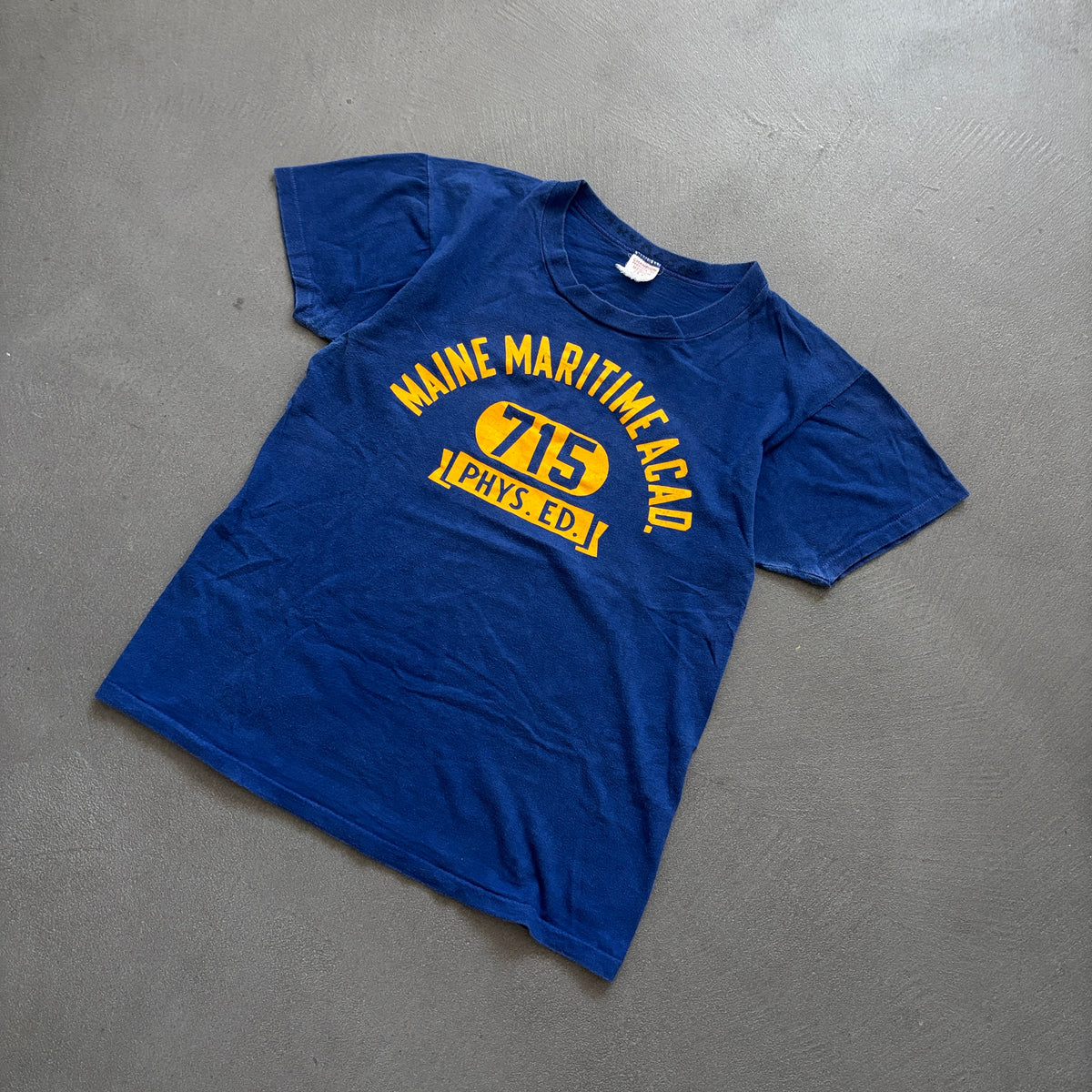 1960S PHYS ED TEE BLUE | CHAMPION TAG [S]