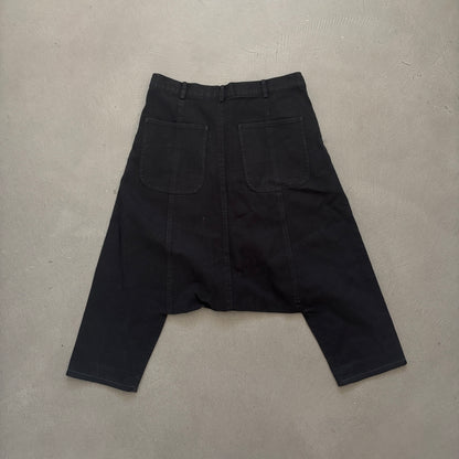 COMME DES GARCONS BLACK DROP CROTCH PANTS [S]