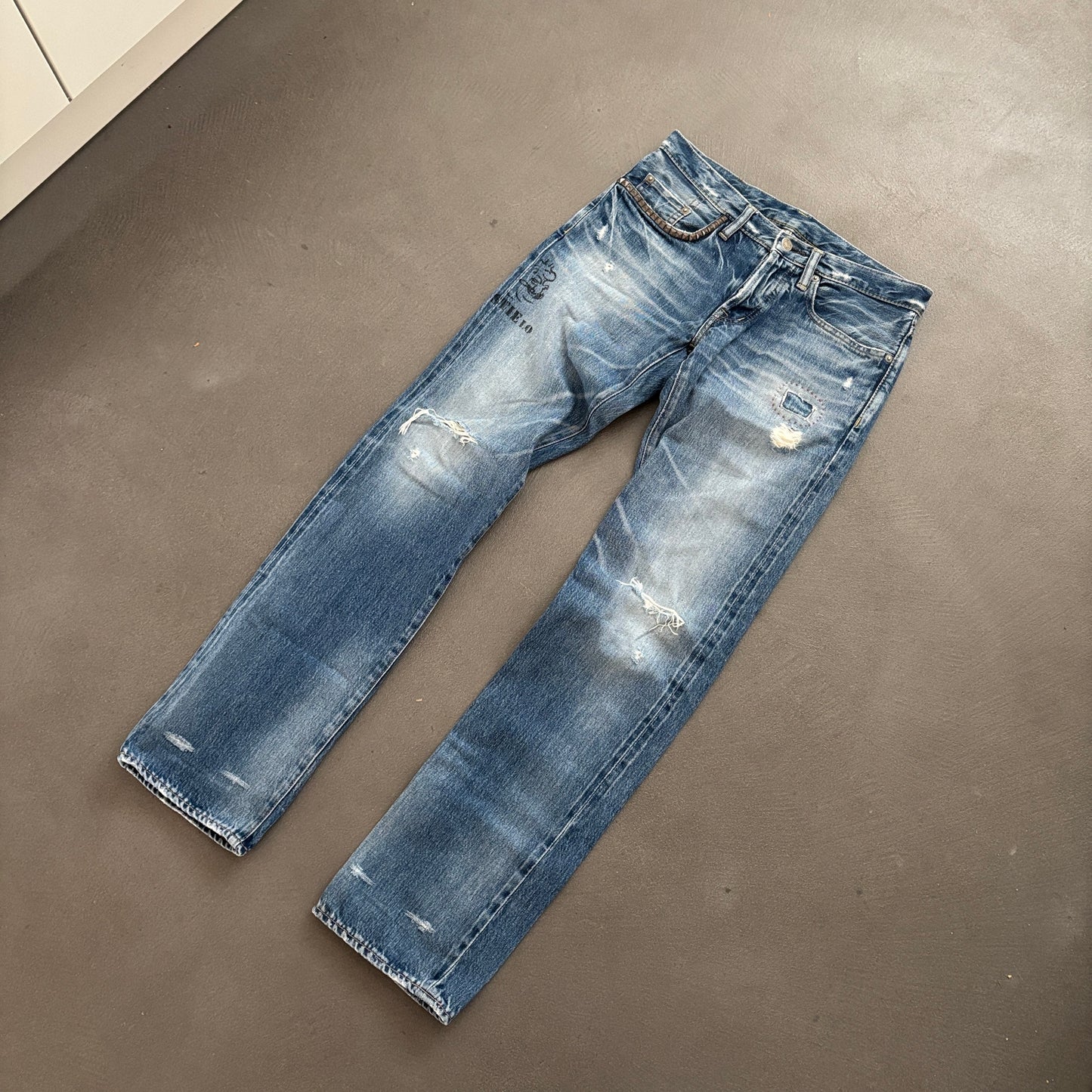 HYSTERIC GLAMOUR PEANUT STUDDED SELVEDGE DENIM #14 [W28]