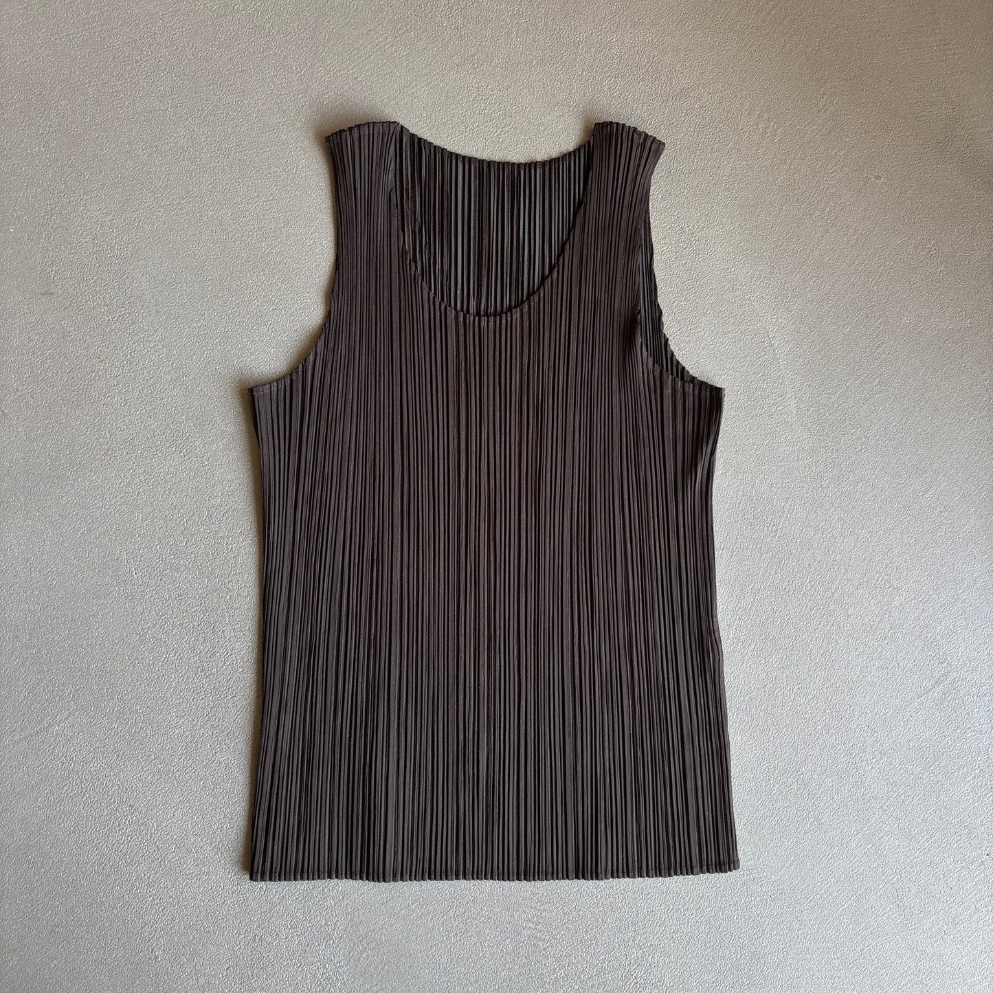ISSEY MIYAKE PLEATS PLEASE TANKTOP BROWN [L]