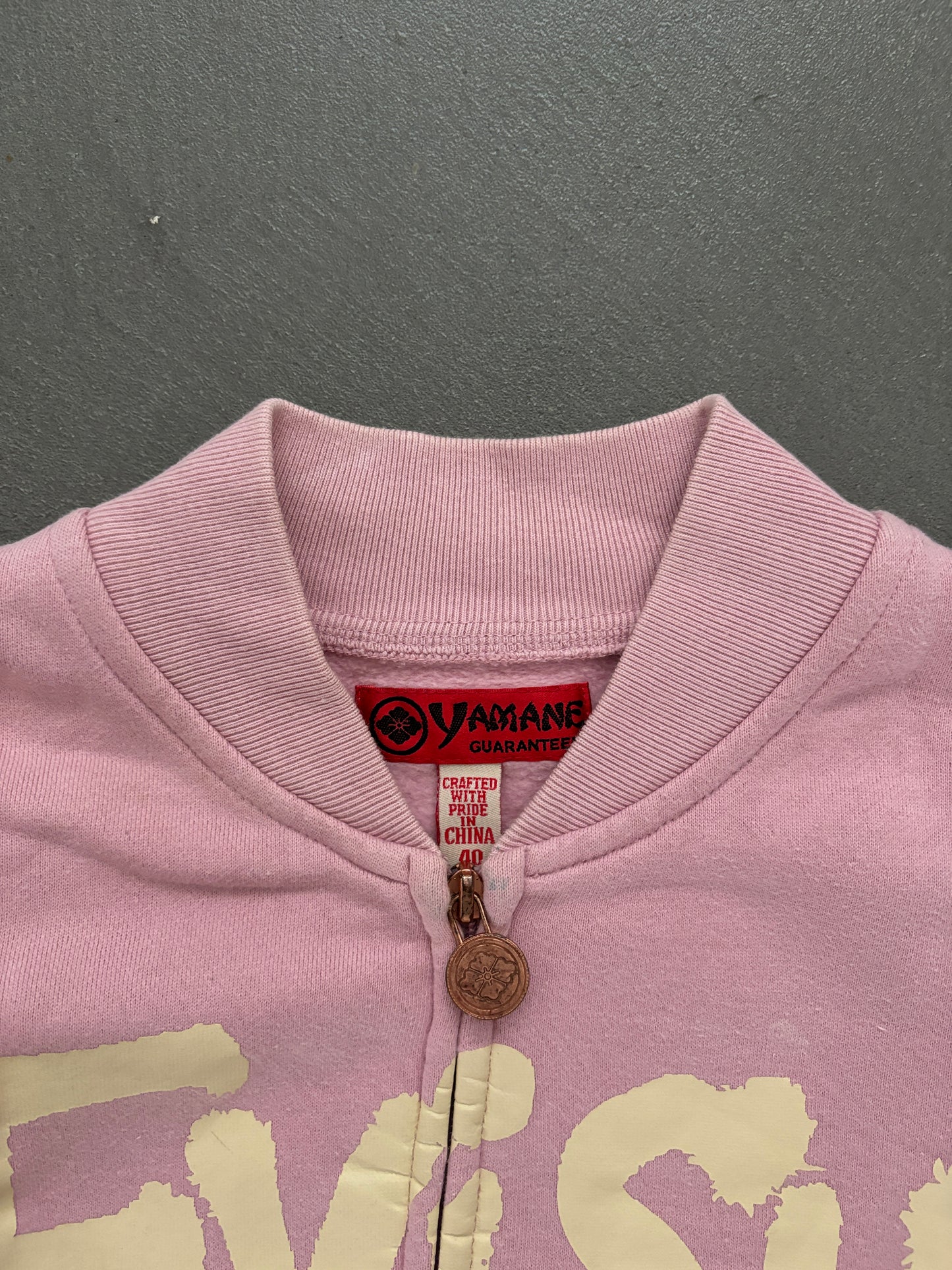 EVISU GENES ZIP-UP SWEATER PINK [L]