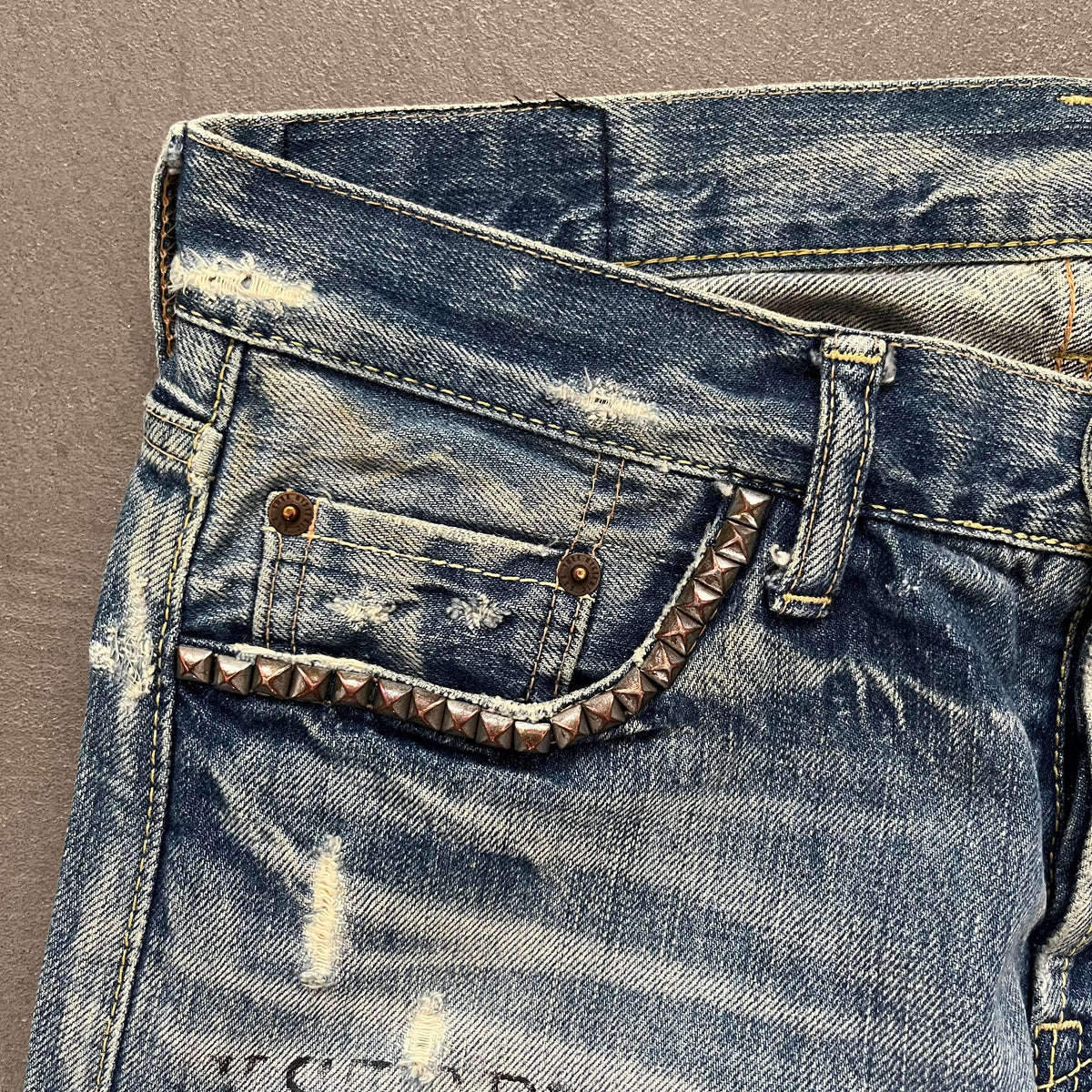 HYSTERIC GLAMOUR STUDDED SELVEDGE DENIM #38 [W30]