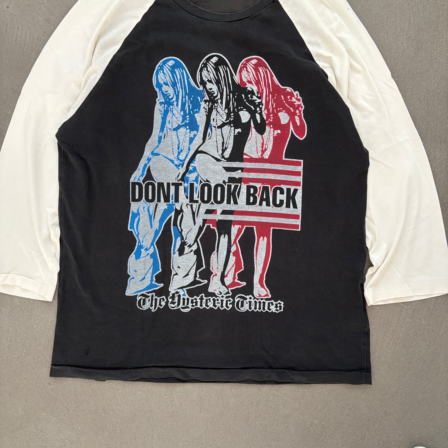 HYSTERIC GLAMOUR DONT LOOK BACK RAGLAN 3/4TH SLEEVE [M]