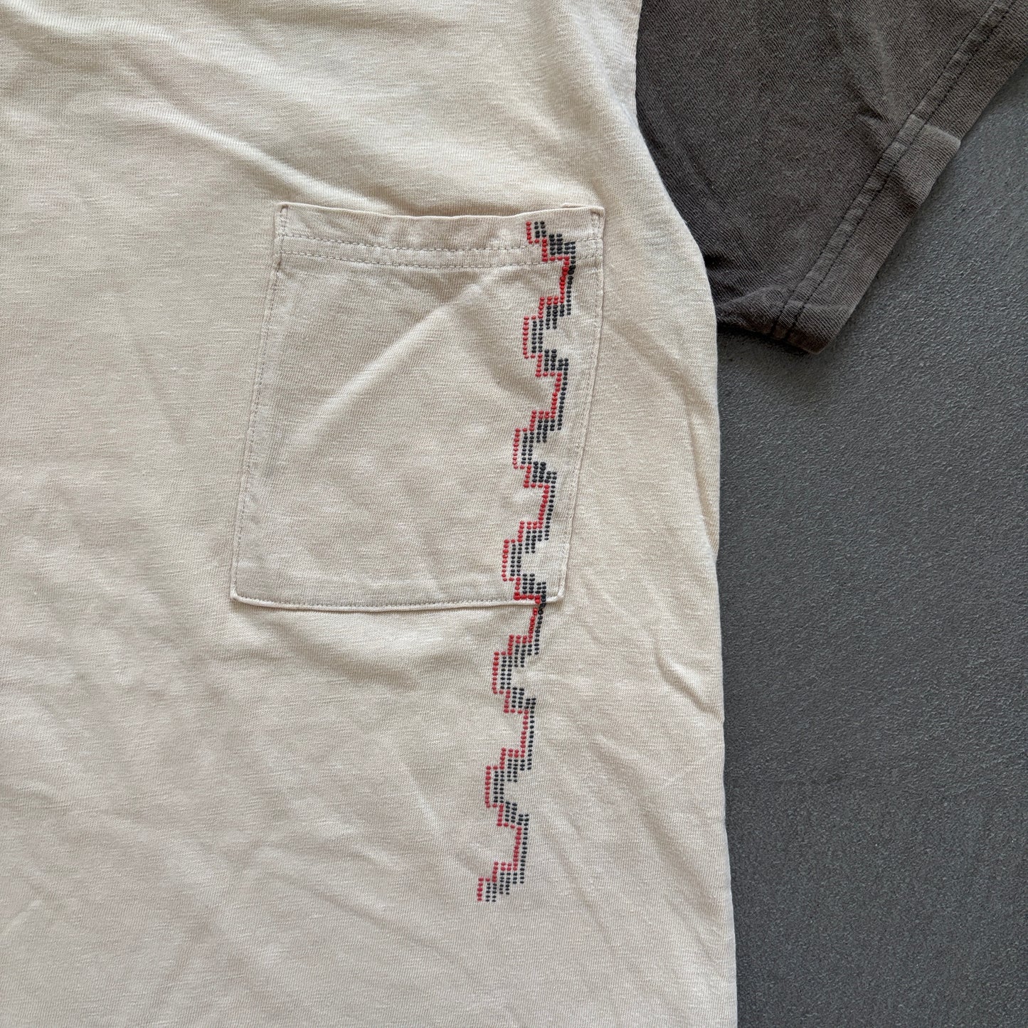 KAPITAL POCKET TEE TWO-TONE [L]