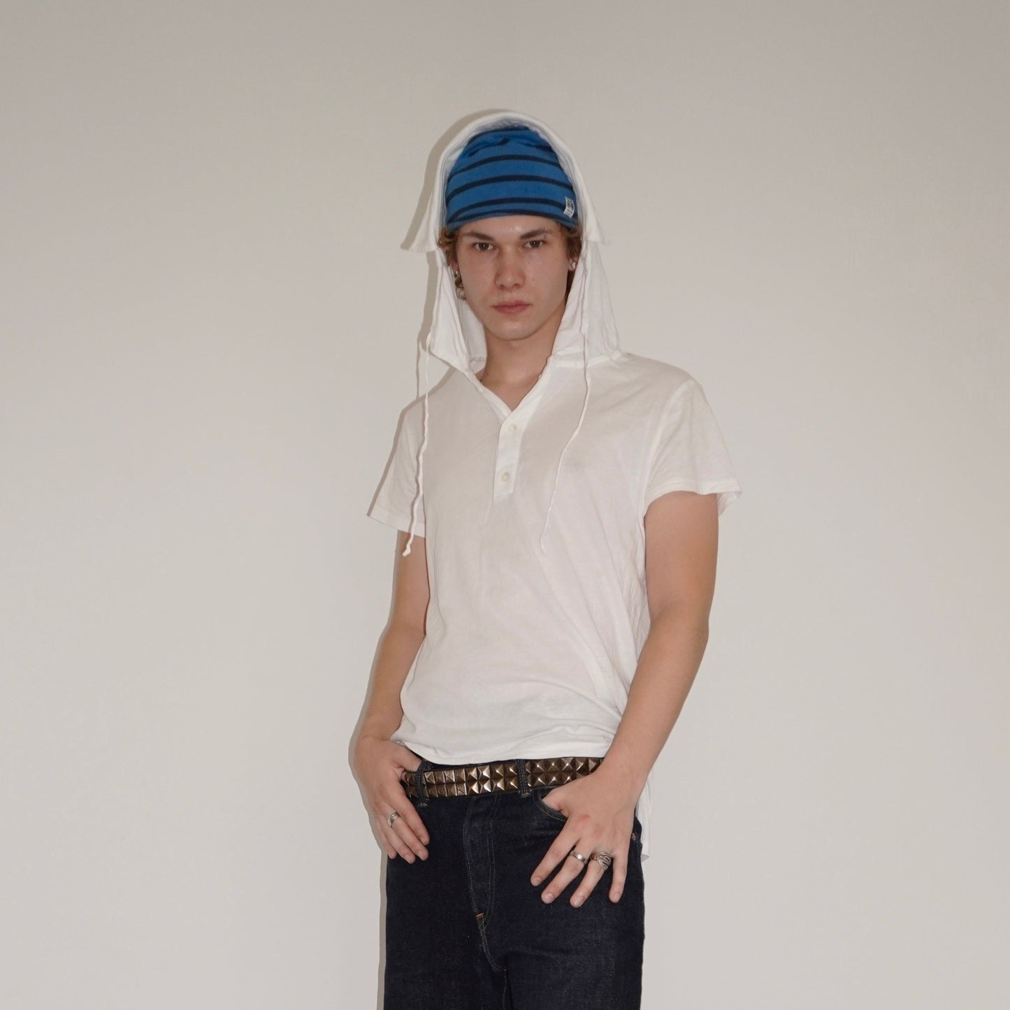 ANN DEMEULEMEESTER HOODED TOP [M]