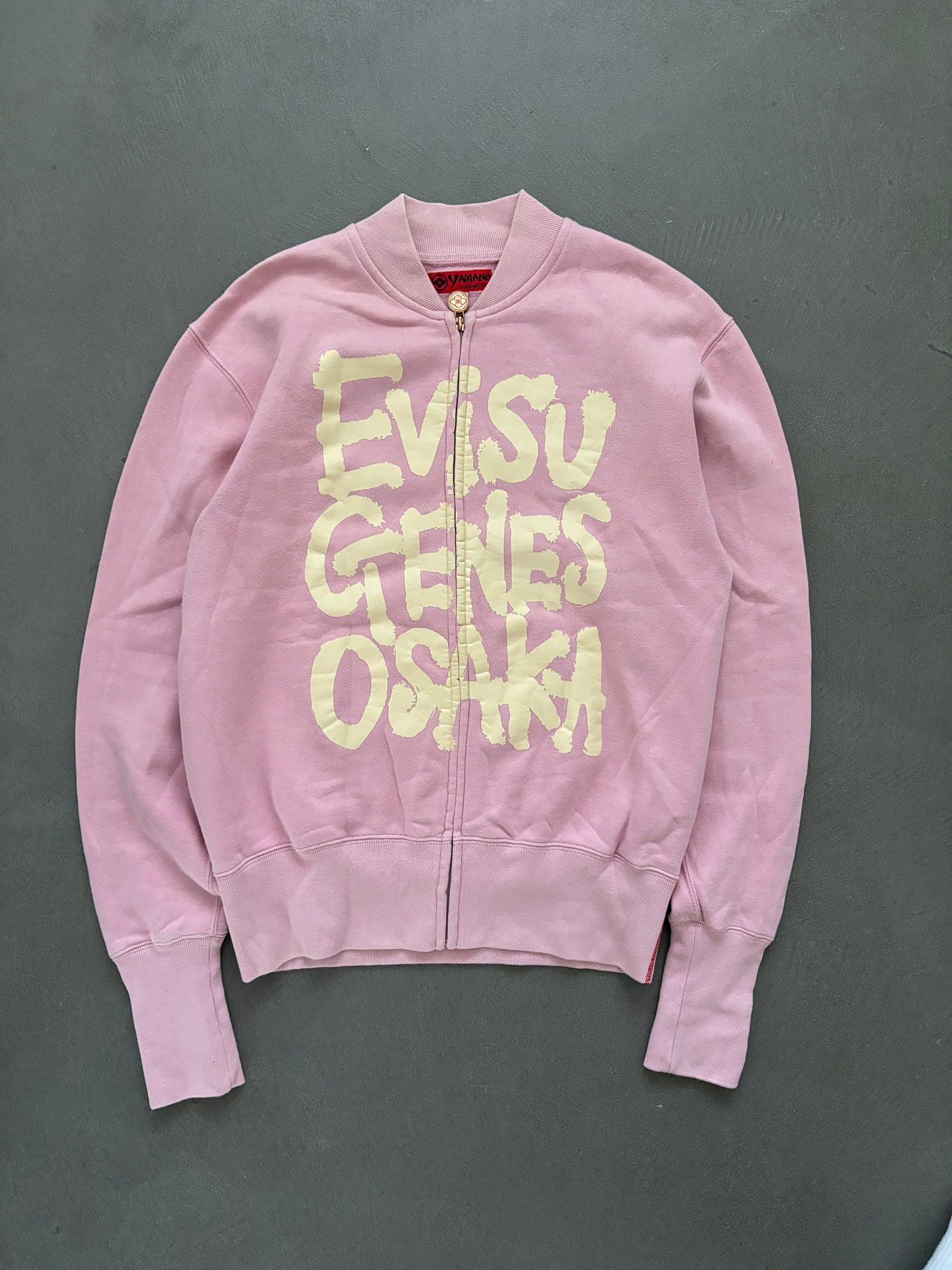 EVISU GENES ZIP-UP SWEATER PINK [L]