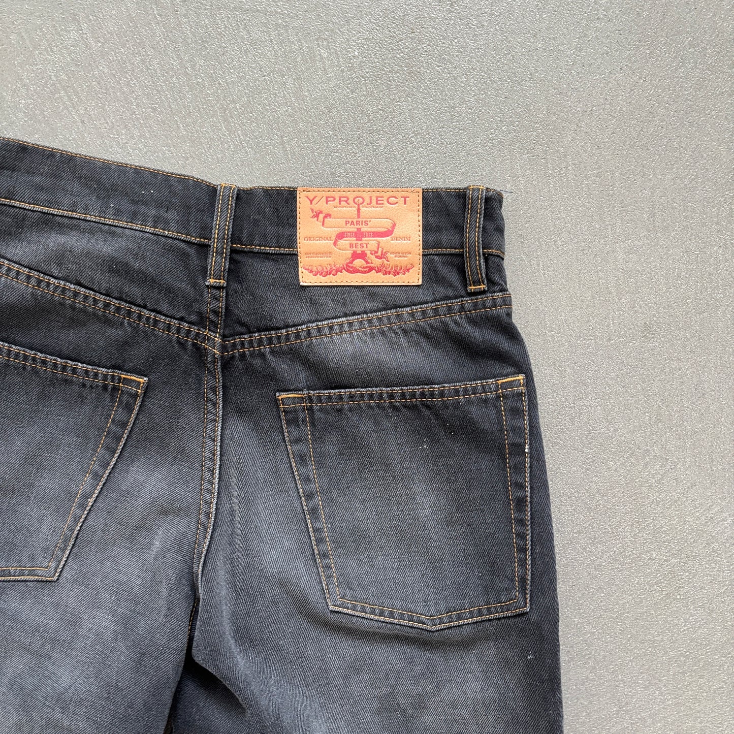Y/PROJECT RHINESTONE JEANS BLACK [S]