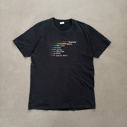 SS18 SUPREME CHART TEE BLACK [M]