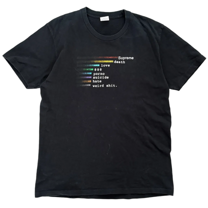 SS18 SUPREME CHART TEE BLACK [M]