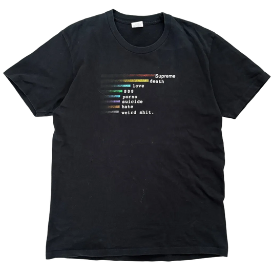 SS18 SUPREME CHART TEE BLACK [M]