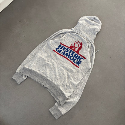 HYSTERIC GLAMOUR ZIP-UP HOODIE GREY [S]