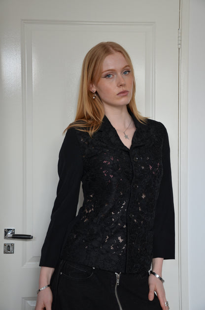 AD1992 COMME DES GARCONS LACE BLAZER [S]