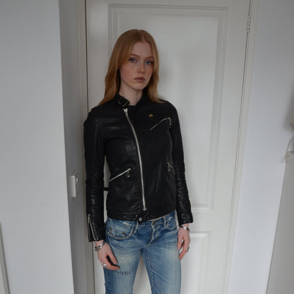 HYSTERIC GLAMOUR ZIP LEATHER JACKET [S]
