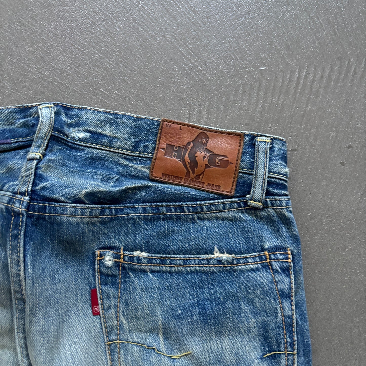 HYSTERIC GLAMOUR SELVEDGE STUDDED DENIM REPAIRS [W30]
