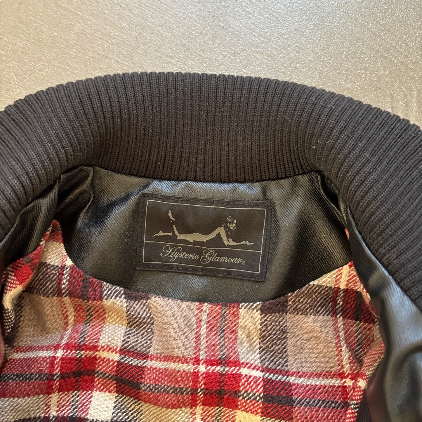 HYSTERIC GLAMOUR LEATHER BOMBER JACKET [S]