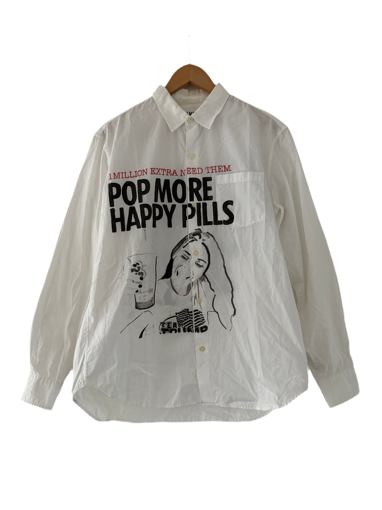 HYSTERIC GLAMOUR POP MORE HAPPY PILLS SHIRT [L]