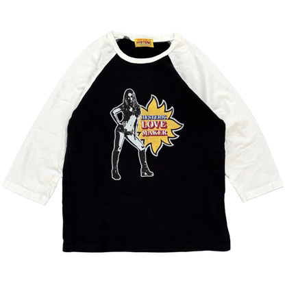 HYSTERIC GLAMOUR LOVE MAKER 3/4TH SLEEVE TOP [M]