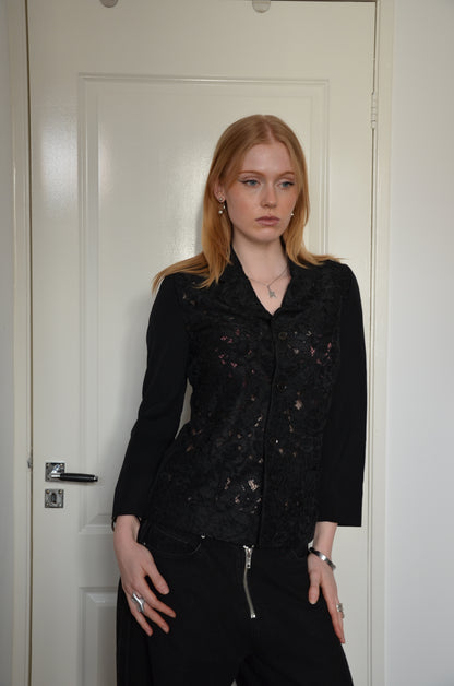 AD1992 COMME DES GARCONS LACE BLAZER [S]