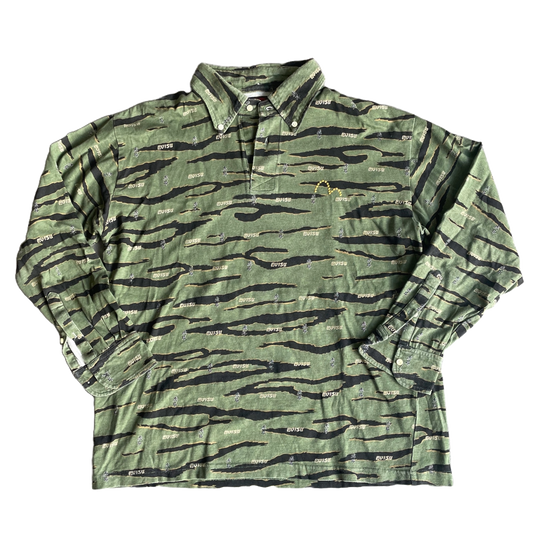 Evisu longsleeve polo shirt camo - Tomvintage