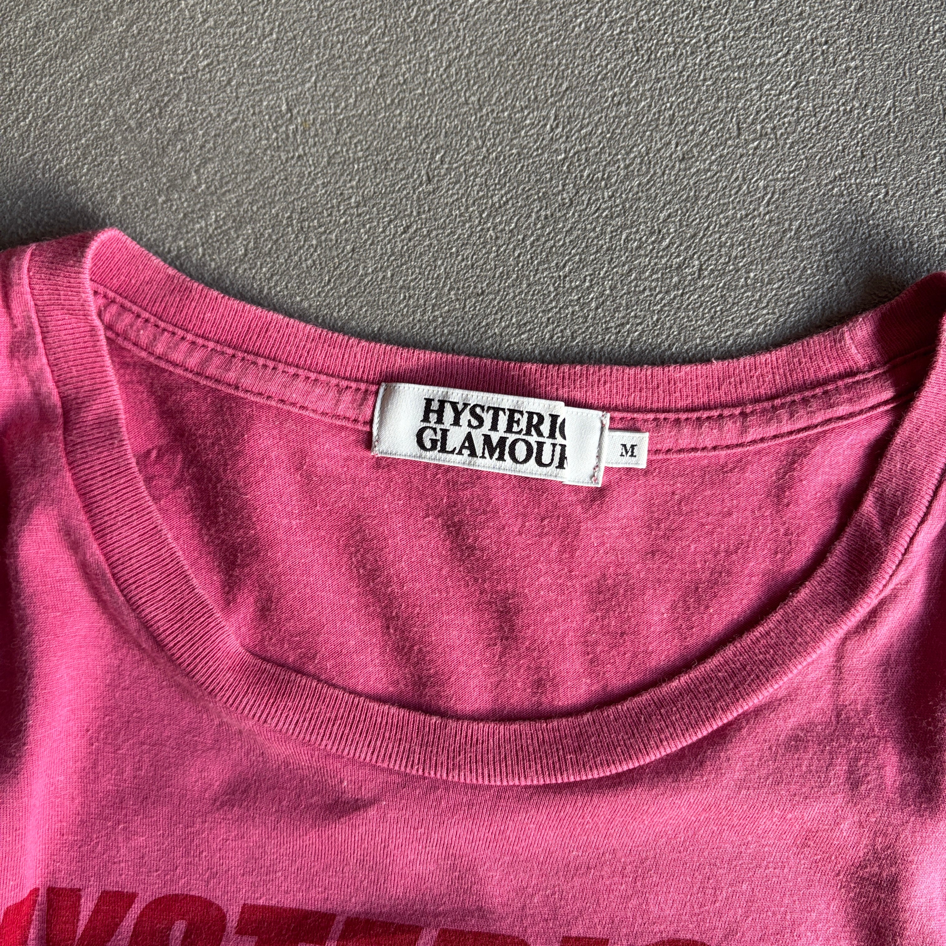 HYSTERIC GLAMOUR ORIGINAL FAKE TEE PINK [M] – TOMVINTAGE