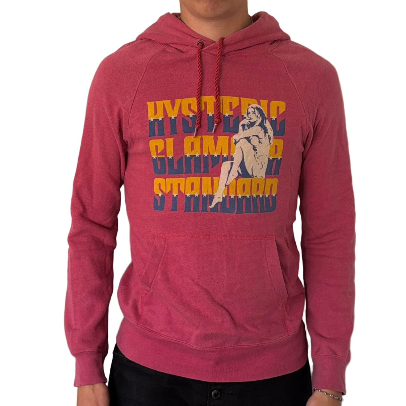 HYSTERIC GLAMOUR SPELLOUT HOODIE PINK [S]