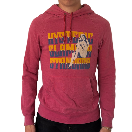 HYSTERIC GLAMOUR SPELLOUT HOODIE PINK [S]