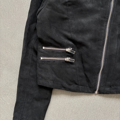 ANN DEMEULEMEESTER SUEDE ASSYMETRICAL JACKET [M]