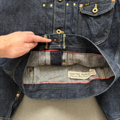 KAPITAL NR.2 BUCKLEBACK SELVEDGE DENIM JACKET [S]