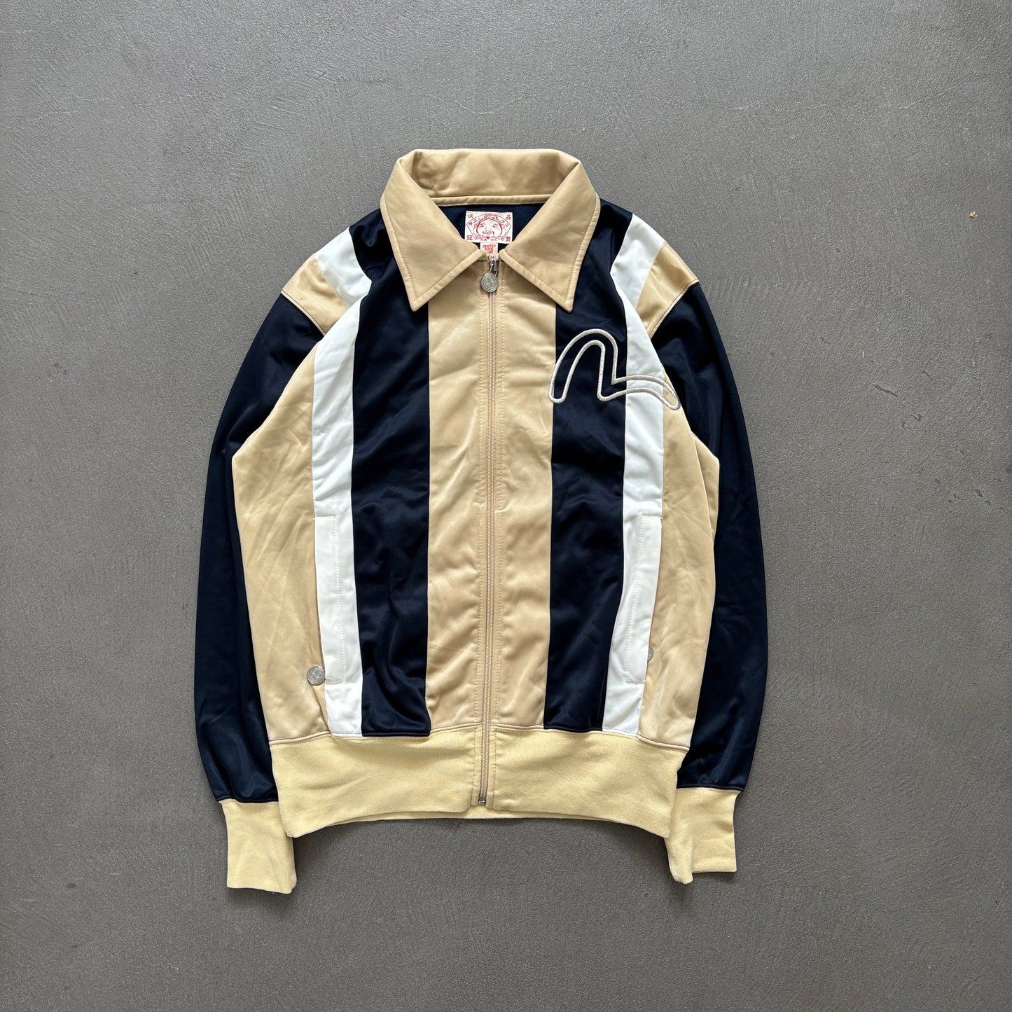 EVISU ATHLETIC TRACK JACKET NAVY CREME [L]