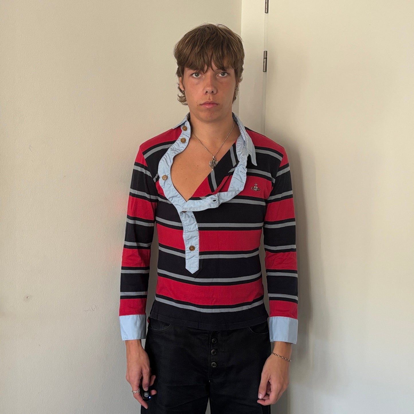 VIVIENNE WESTWOOD ASSYMETRICAL POLO [S]