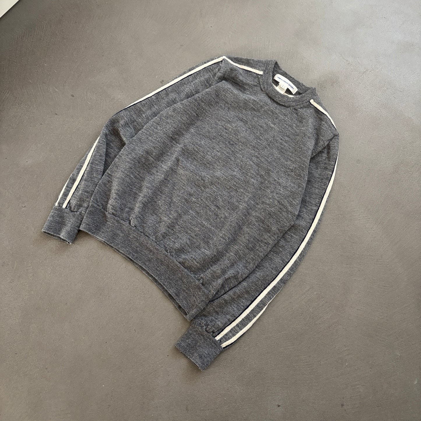 COMME DES GARCONS STRIPED SWEATER GREY [M]