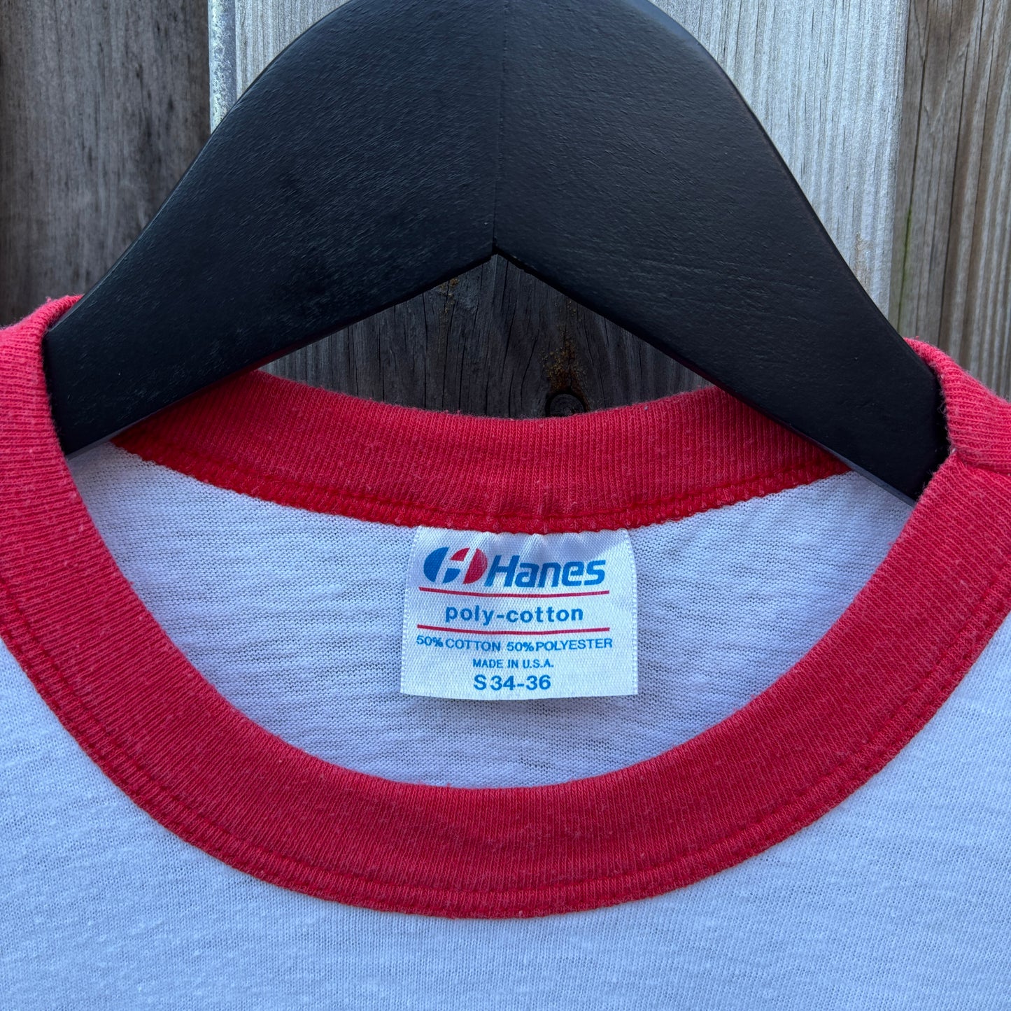 80S PUMA SOFTBALL RINGER TEE | HANES POLY-COTTON [S]
