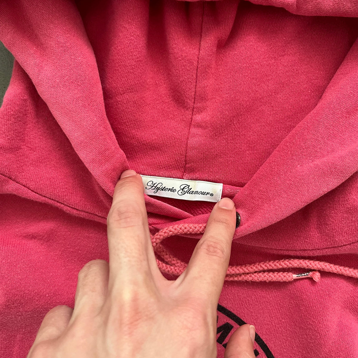 HYSTERIC GLAMOUR MAKES ME SMILE HOODIE PINK [S]