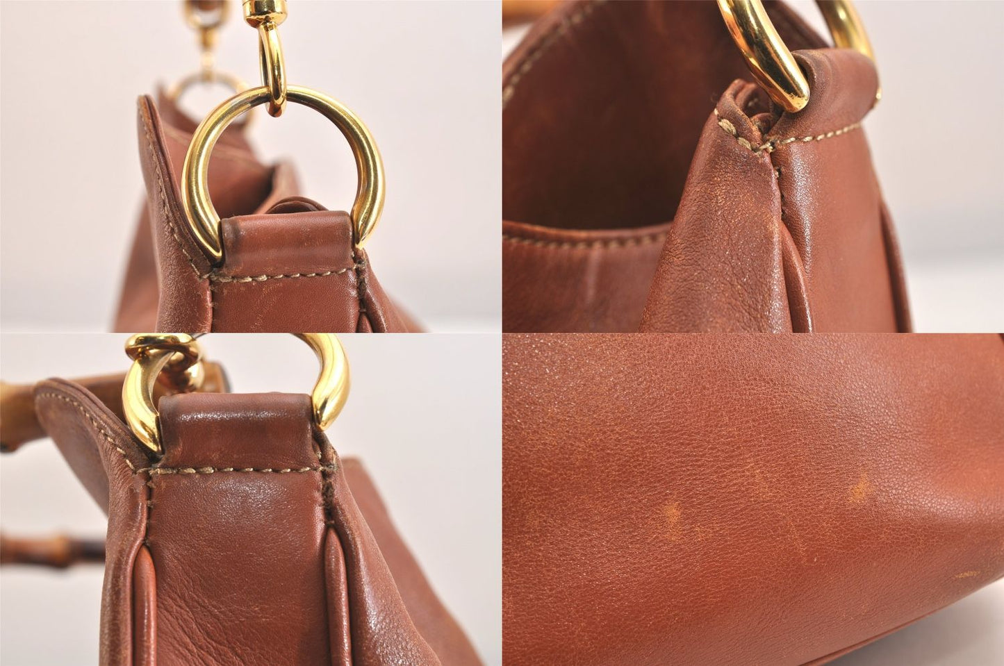 GUCCI BY TOM FORD LEATHER BAG BROWN