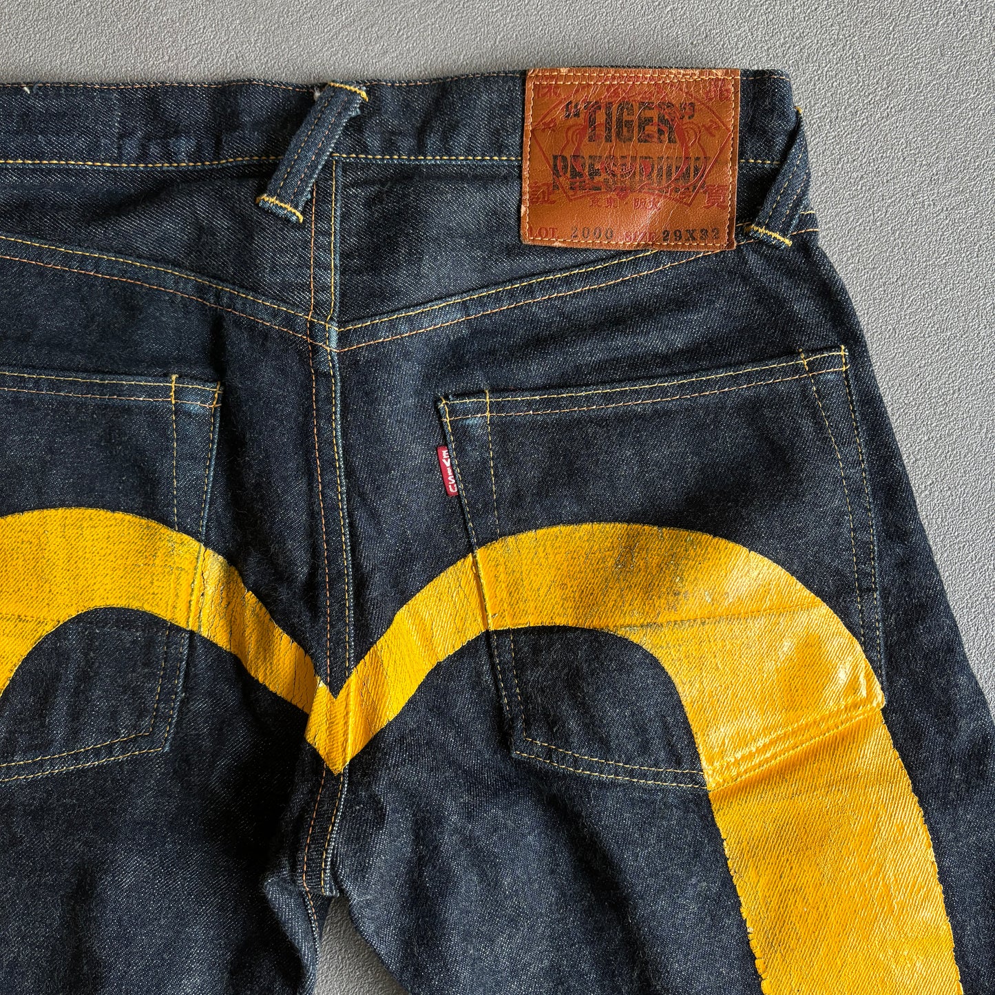 JEANS EVISU INDIGO GIALLO DIACOCK [W29]