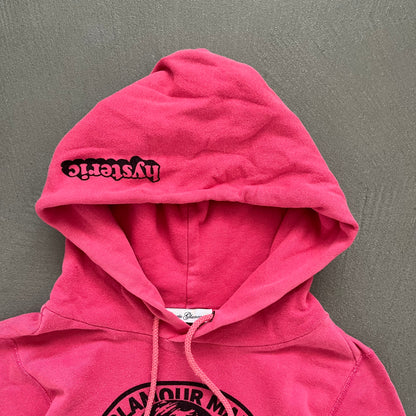 HYSTERIC GLAMOUR MAKES ME SMILE HOODIE PINK [S]