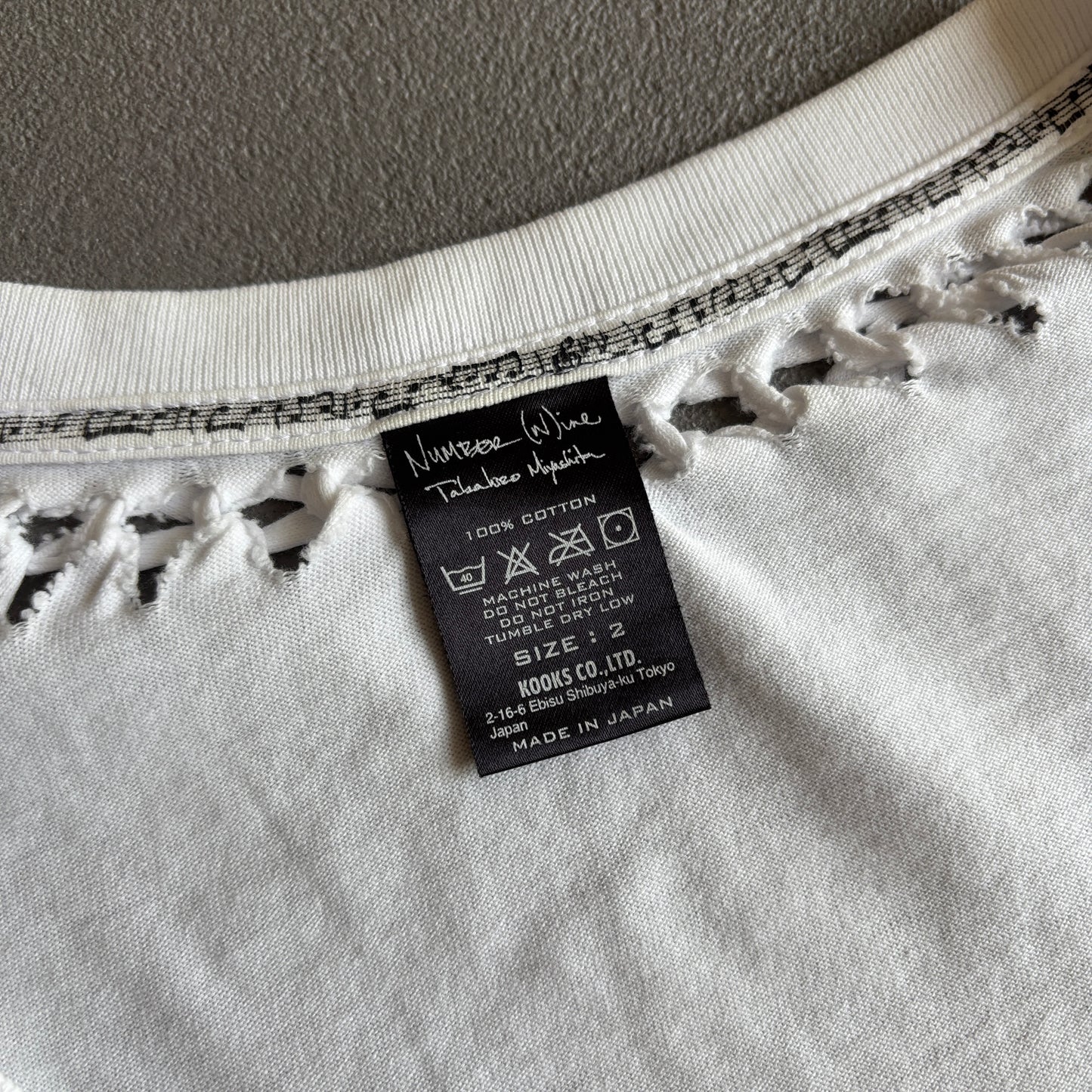 SS07 NUMBER (N)INE WOVEN TEE WHITE [M]