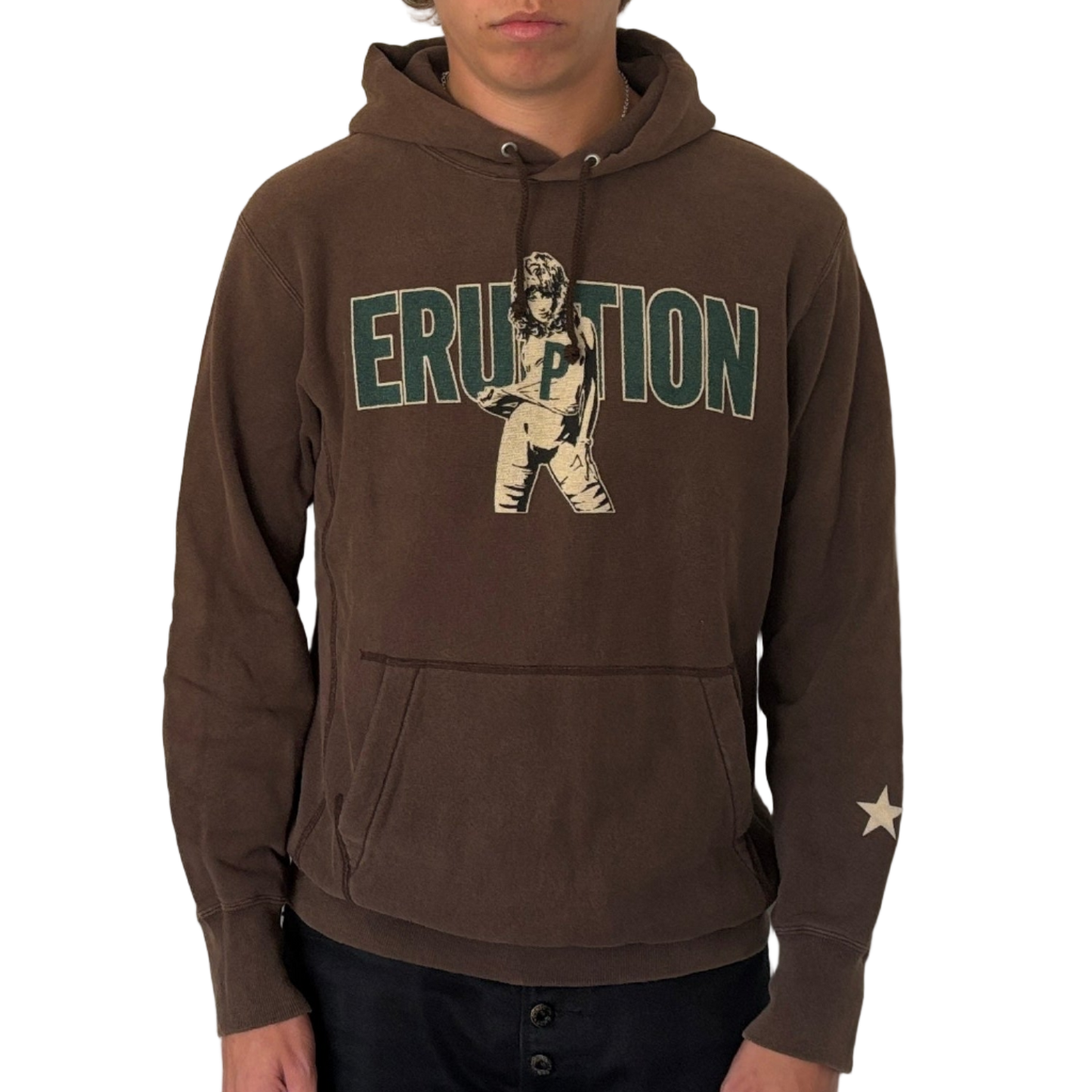 HYSTERIC GLAMOUR ERUPTION HOODIE BROWN [M]