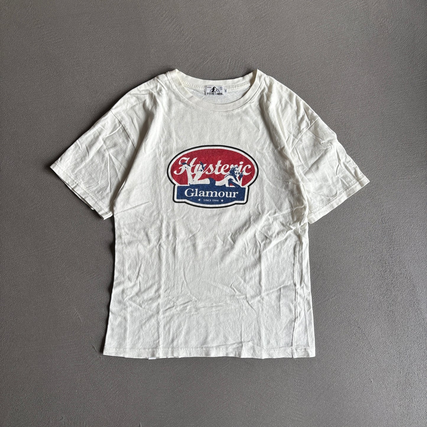 HYSTERIC GLAMOUR LOGO TEE WHITE [M]