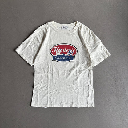 HYSTERIC GLAMOUR LOGO TEE WHITE [M]
