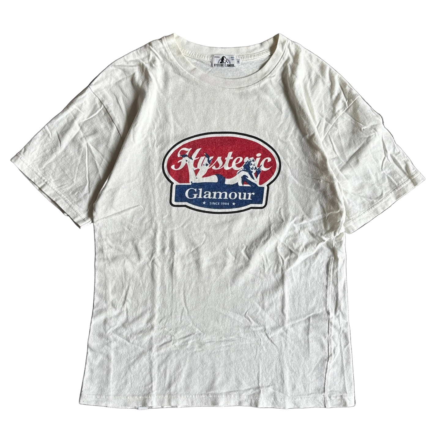 HYSTERIC GLAMOUR LOGO TEE WHITE [M]