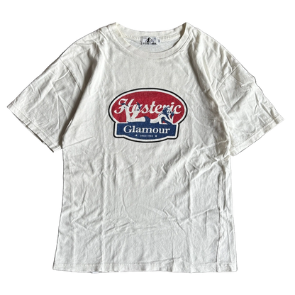 HYSTERIC GLAMOUR LOGO TEE WHITE [M]