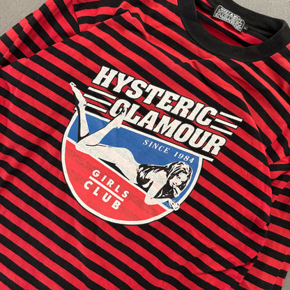 HYSTERIC GLAMOUR GIRLS CLUB STRIPED LONGSLEEVE [L]
